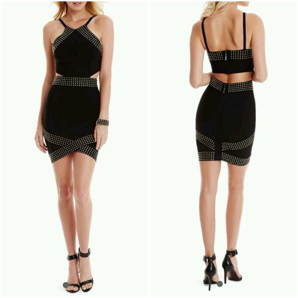 Marciano Abril Crystal Studded Bandage Dress Womens Small Formal Evening Y2K